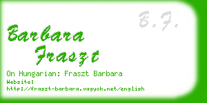 barbara fraszt business card